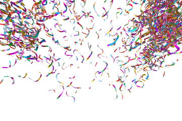 Fototapeta premium Free confetti flowing in air transparent background