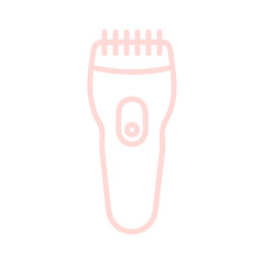 Precision beard trimmer outline icon for male grooming and hair care, modern tool for stylish beard maintenance, grooming solution for facial hair