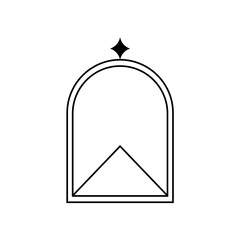 aesthetic simple frame line vector