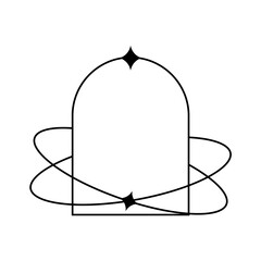 aesthetic simple frame line vector