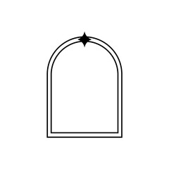 aesthetic simple frame line vector