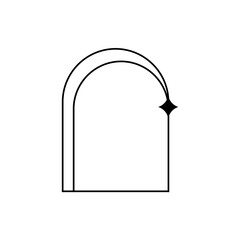 aesthetic simple frame line vector