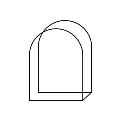 aesthetic simple frame line vector