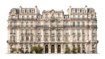 Elegant architectural historic district building exterior urban setting front classic cut out png