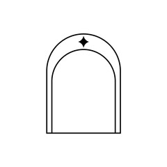 aesthetic simple frame line vector