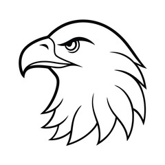 Majestic eagle head with flared feathers a detailed vector illustration for banners and advertisements