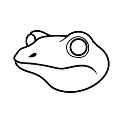 High resolution frog head silhouette for banners advertisements and graphic designs