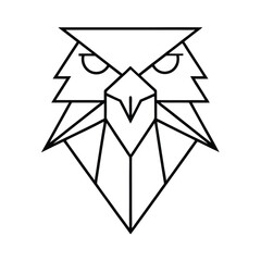 Geometric eagle head design a striking abstract illustration for banners and advertisements