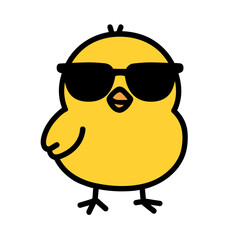 A cool chick in sunglasses, perfect for a playful design.