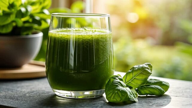 Refreshing Green Smoothie: A healthy and vibrant drink