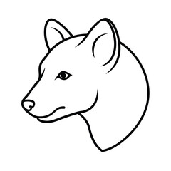 High resolution vector silhouette of a hyena s head perfect for banners advertisements or logos designed in a clean and versatile style