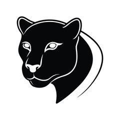 Majestic black leopard head silhouette elegant and versatile design for banners advertisements and logos