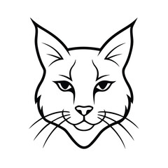 Elegant lynx head silhouette perfect for banners logos and advertisements