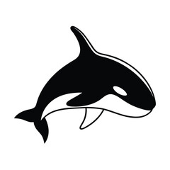Sleek orca head silhouette high resolution vector graphic for banners logos and advertisements