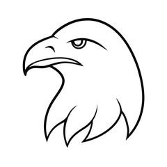 Majestic bald eagle head silhouette a powerful and versatile design for banners advertisements and logos