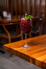A blackberry mojito