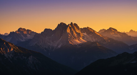sunrise in the mountains