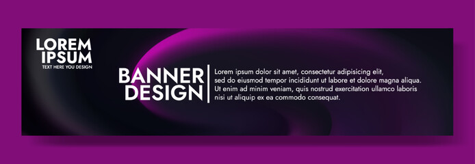 Modern banner design with a vibrant neon pulse background