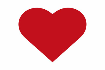 Obraz premium Classic Red Heart Shape Simple Flat Icon love romance