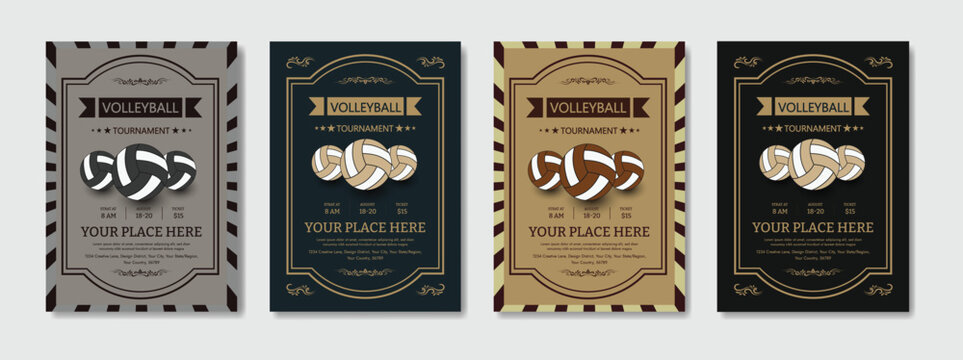 volleyball, tournament, poster, announcement, invitation, sports, game, competition, event, graphic design, vintage, retro, style, design, illustration, vector, ball, court, team, championship, league