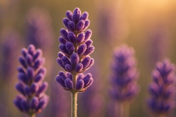 Obraz premium Lavender Close Up Purple Flowers Field Fragrance Bloom