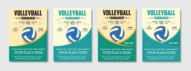 volleyball, tournament, flyer, poster, event, sport, competition, game, match, invitation, design, graphic, illustration, vector, template, announcement, summer, ball, blue, aqua, beige, modern, typog