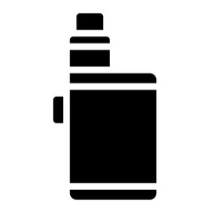 vape device glyph icon for modern smoking addiction