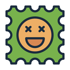 lsd drug filled line icon for psychedelic hallucinogen abuse