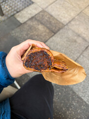 Delicious freshly made sausage roll.