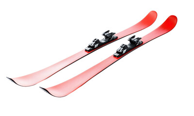 Skis isolated on a transparent background.