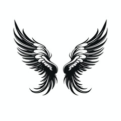 Obraz premium Professional Wings Ready to Fly Emblem Stock Vector Illustration