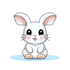 Fototapeta premium Professional flat design Cute rabbit cartoon vector illustration for versatile project needs