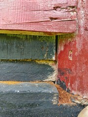 Weathered Wood Corner: A Study in Rustic Texture and Decay