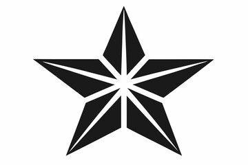 Obraz premium Black Monochrome Five Pointed Star Graphic five-pointed star