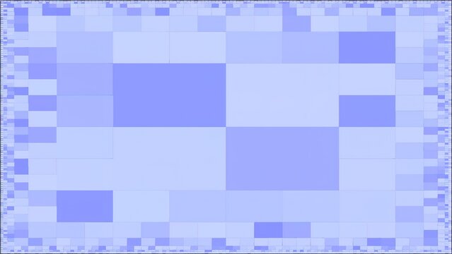 A fractal pattern with varying shades of blue arranged in a rectangular grid like structure