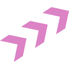 Abstract Curved and Wavy Dotted Shape Chevron Arrow Directional Element