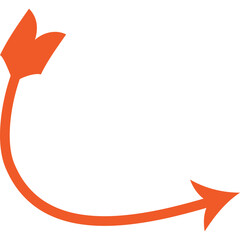 Abstract Curved and Wavy Arrow Directional Element
