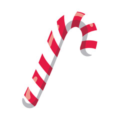 Striped candy cane icon. Vector