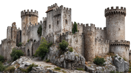 medieval castle in the mountains cut out png