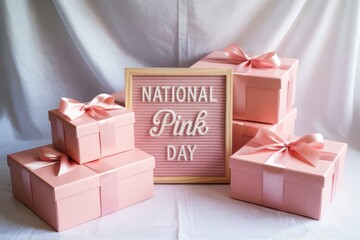 Celebrating National Pink Day Elegant Pink Gift Boxes and Decorations