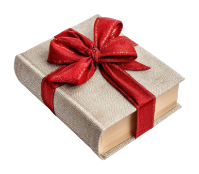 Gift-wrapped book for special occasions home product indoor celebration cut out png