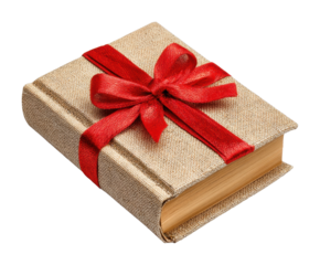 Gift wrapped book home studio celebration ideas cut out png