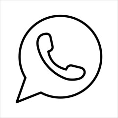 Telephone Icon. Symbol isolated on white background. vector illustration.