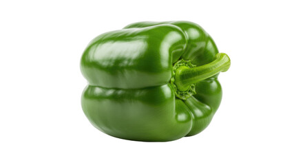 Vibrant Green Bell Pepper Studio Shot Detailed Texture