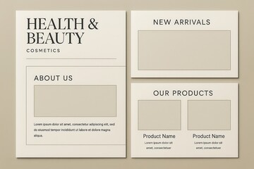 Catalog Template Health Beauty Cosmetics Brochure Theme
