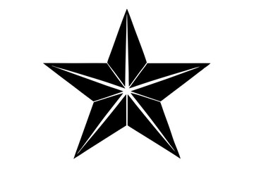 Obraz premium Black Eight Pointed Star Graphic Monochrome Symbol