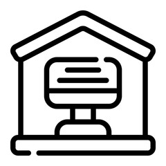 home office line icon