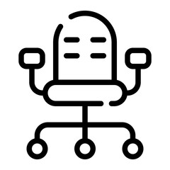 office chair line icon
