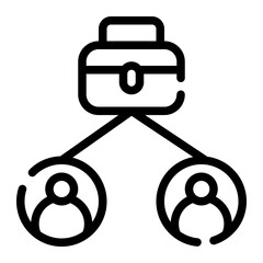 Teamwork line icon