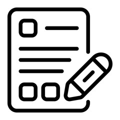 stationery line icon